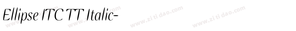 Ellipse ITC TT Italic字体转换